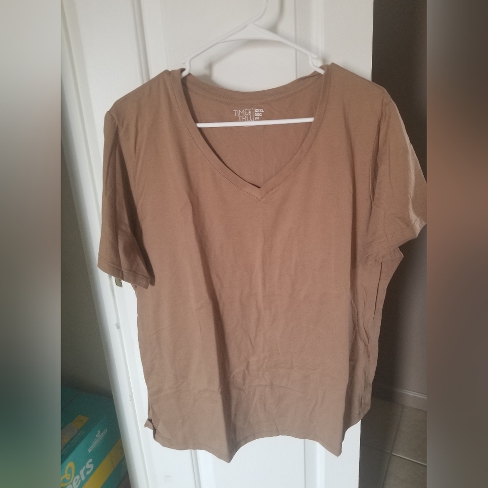 Time and tru brown/tan shirt